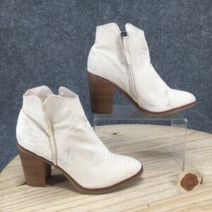 MIA white/Cream Faux snake skin bootie